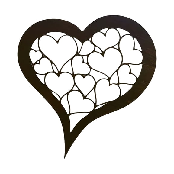 Rusty Stake Heart Shaped Statue for Spring Outdoor Sculpture Decoration