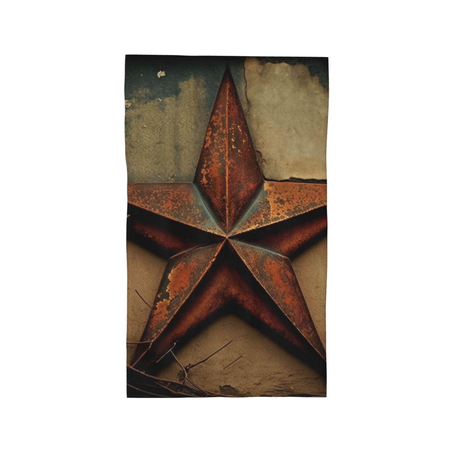 Rusty Stars Primitive Country Rustic Vintage 27.5" x 16" Ultra Soft Hand Towel, Face Wash Cloth for Bathroom, Gym, Travel, Pool