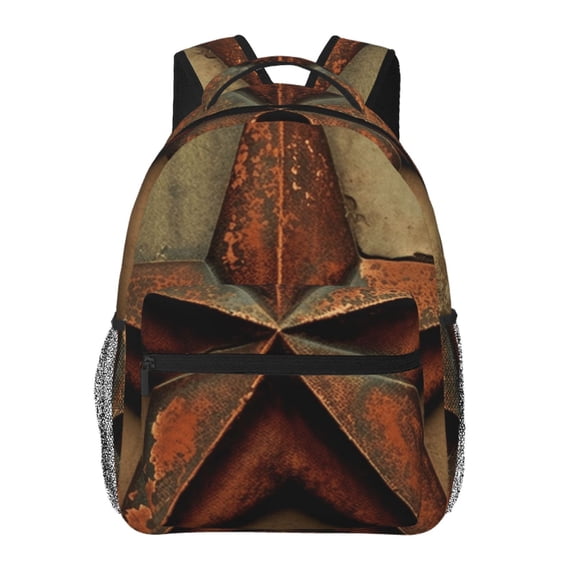 Rusty Stars Primitive Country Rustic Vintage Laptop Backpack Travel Rucksack for Teens Adults, Fits 15-inch Notebook