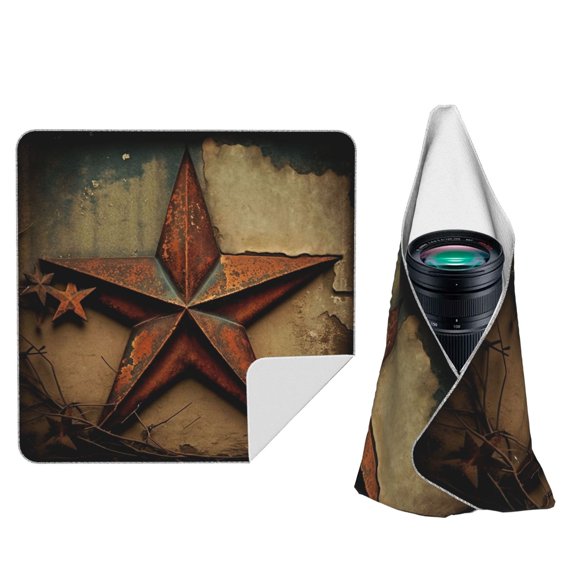 Rusty Stars Primitive Country Rustic Vintage Magic Self-Adhesive Camera Wrap, Anti-Scratch & Dust-Proof Protective Equipment Cloth 14x14
