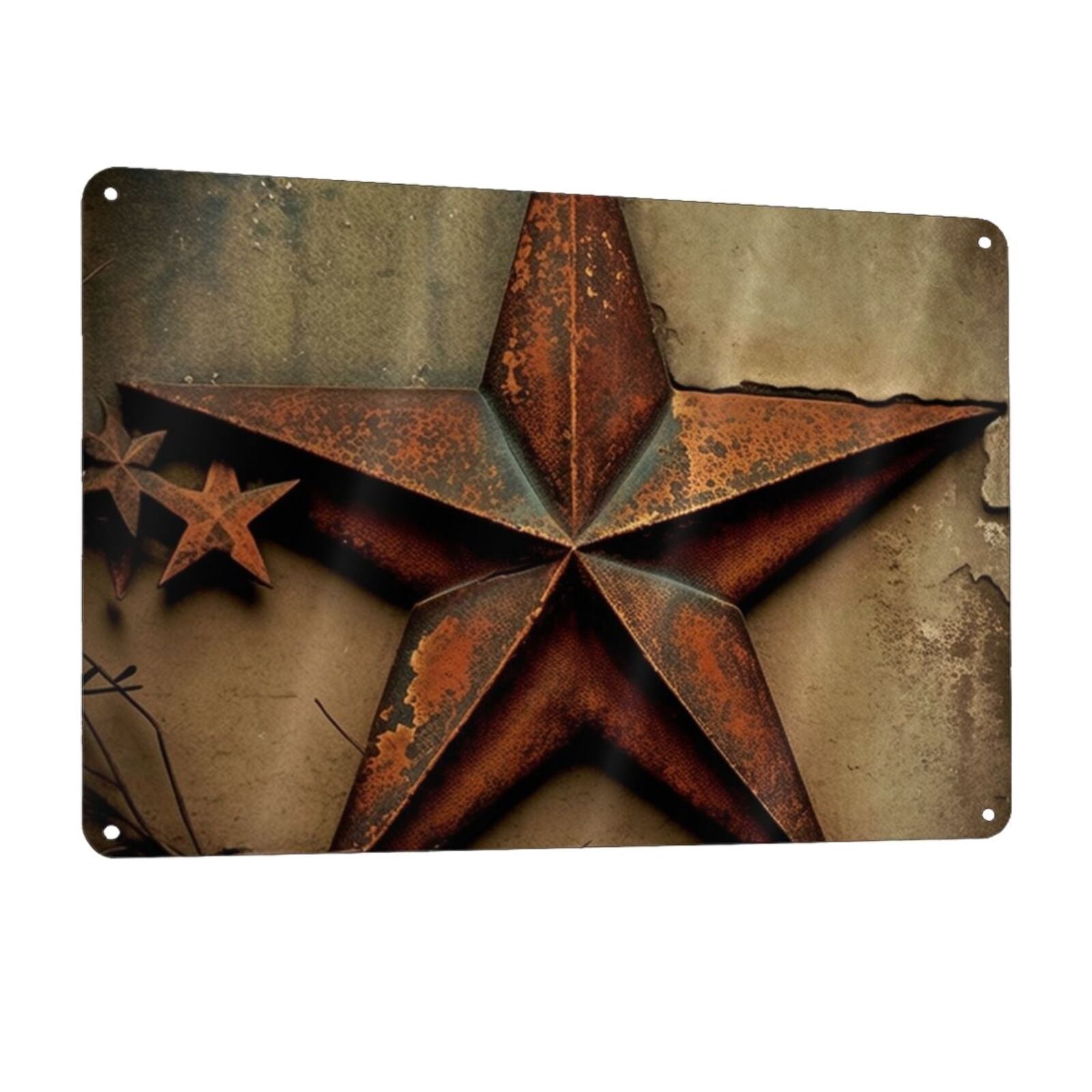 Tin Rustic Signs Rusty Stars Primitive Country Rustic Vintage Metal Tin Sign Wall Decor ...