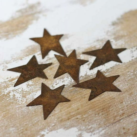 Rusty Tin Primitive Stars Set of 36