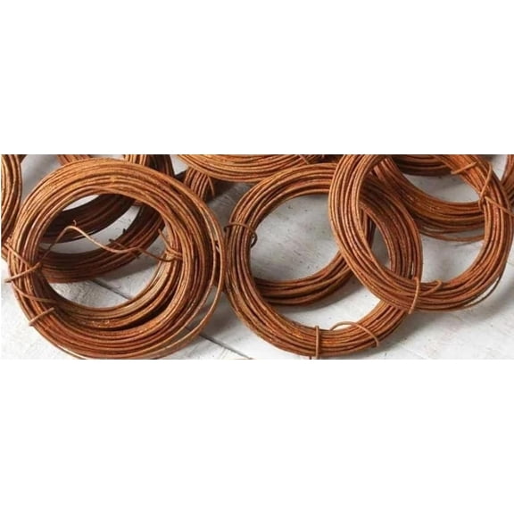 Rusty Tin Wire, 24 Gauge, 3 Rolls x 50 Feet Each, Easy to Bend for Crafting