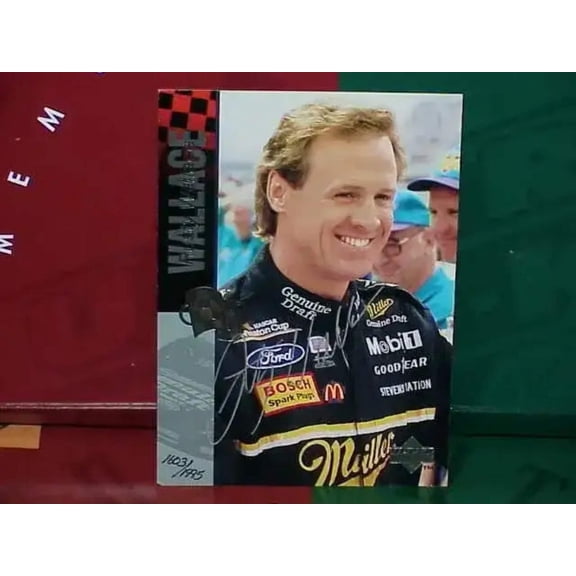 Rusty Wallace autographed NASCAR 5x7 inch jumbo photo card UDA