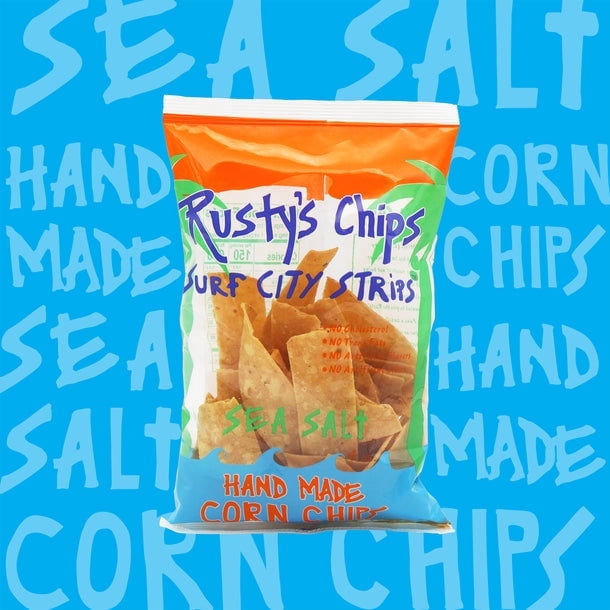 Rusty's Handmade Tortilla Chips, Original Sea Salt Tortilla Chips 4oz Bags, 12ct