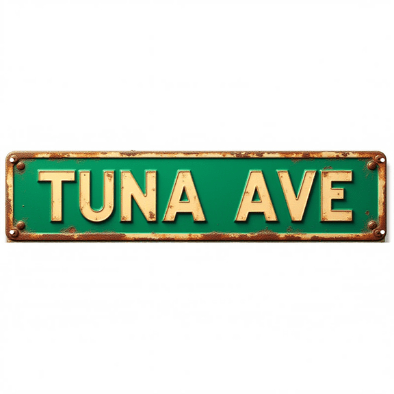 Rusty tin signs 16*4 inches "Cactus Ave" Vintage Street Decor Metal Art