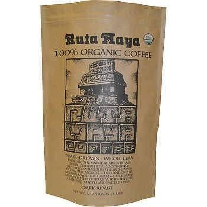 Ruta Maya 100% Organic Shade Grown Whole Bean Coffee 5LBS, Dark Roast