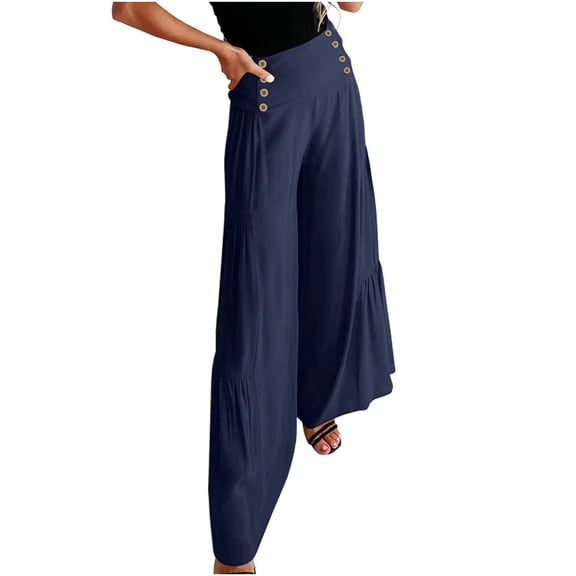 Rutainlusire Womens Pants Womens Clothes Casual Women's Floral Printed Waist Long Pants With Pocket