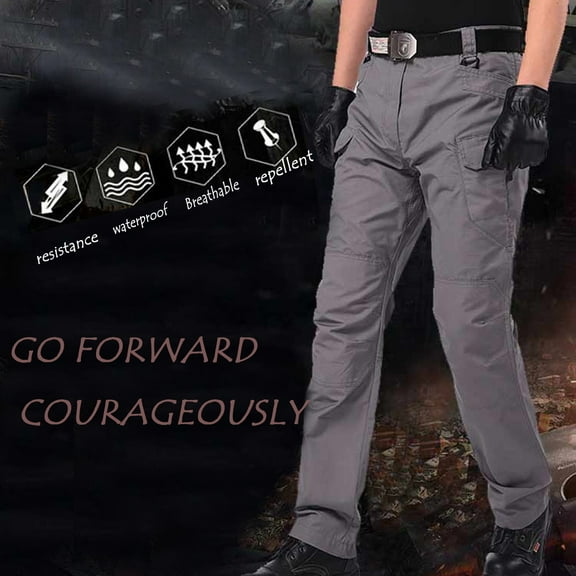 Rutainlusire Womens Pants Womens Clothes Men's Stretch Fabrics Outdoor Pants Multi-pocket Overalls Combat Training Pants