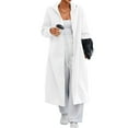 thumbnail image 1 of Rutainlusire Fall Winter Fashion Long Cardigan Hooded Coat Jackets for Women Women's Classic Longline Hooded Cardigan In Soft Fabric Featuring Side Pockets And An Open Front, 1 of 5