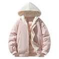 thumbnail image 1 of Rutainlusire Mens Fashion Casual Hooded Puffer Jackets Cotton Jackets Men's Solid Color Thick Long Sleeved Hooded Fake Two-piece Thick Coat, 1 of 5