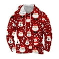 thumbnail image 1 of Rutainlusire Mens Trendy Christmas Warm Fleece Lined Hoodies 2025 Men's Casual Fashion Round Neck Pockets Print Drawstring Cap Pullover Long Sleeve Hooded Sweatshirt Top, 1 of 5