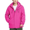 thumbnail image 1 of Rutainlusire Mens Trendy Warm Casual Windproof Hooded Puffer Jackets Men's Solid Color Outdoor Climb Sport Run Pocket Zipper Long Sleeved Jackets, 1 of 5