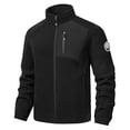 thumbnail image 1 of Rutainlusire Mens Trendy Warm Comfy Thickened Jackets 2025 Fall Winter Men's Casual And Fashionable Solid Color Long Sleeved Stand Collar Zipper Pocket Blouse/Shirt, 1 of 5