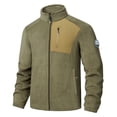 thumbnail image 1 of Rutainlusire Mens Trendy Warm Comfy Thickened Jackets 2025 Fall Winter Men's Casual And Fashionable Solid Color Long Sleeved Stand Collar Zipper Pocket Blouse/Shirt, 1 of 5