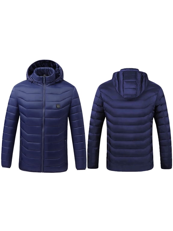 Mens and Womens Warm Heated Coat Puffer Jackets 2025 USB Intelligent Constant Temperature Heated Windproof Plus Size Coat For Men And Women Winter 8 Heated Jacket Coat