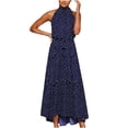 thumbnail image 1 of Rutainlusire Sleeveless Dress for Summer for Women Women Fashion Summer Halter Sleeveless Print Evening Sling Long Dress, 1 of 7