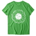 thumbnail image 1 of Brilliant Women Tops Women's Crewneck Printed Short Sleeve T-Shirt Casual Loose Shirt Tops clothes under $10.00, 1 of 6