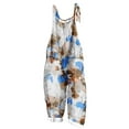 thumbnail image 1 of Rutainlusire Women's Loose Fit Printed Jumpsuits Plus Size Sleeveless Two Pockets Summer Casual Jumpsuit, 1 of 5