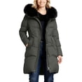 thumbnail image 1 of Rutainlusire Womens Fashion Warm Faux Furry Hooded Puffer Coat Jackets Women's Solid Color Long-sleeved Hooded Fashion Padded Jacket, 1 of 5