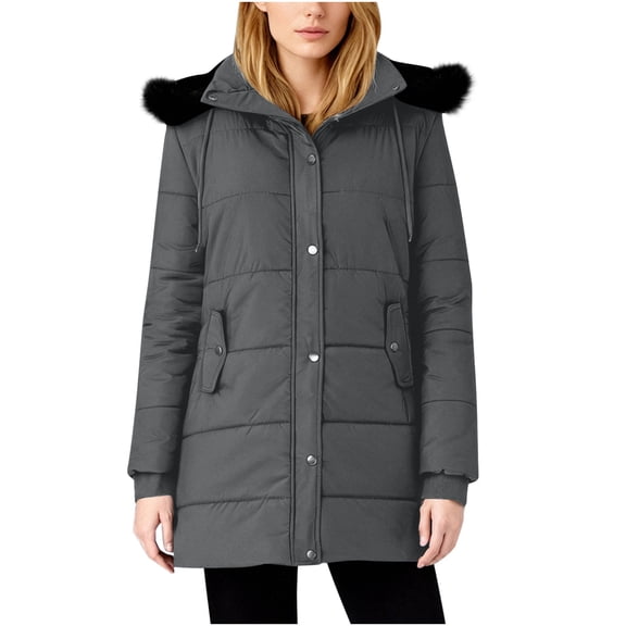Rutainlusire Womens Fashion Warm Long-Length Puffer Jackets Parka Jackets 2026 Fall Winter Women Casual Loose Thick Long Sleeve Hooded Coat Winter Solid Long Down Jackets