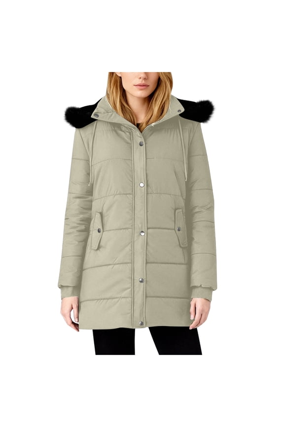 Womens Fashion Warm Long-Length Puffer Jackets Parka Jackets 2026 Fall Winter Women Casual Loose Thick Long Sleeve Hooded Coat Winter Solid Long Down Jackets