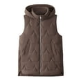 thumbnail image 1 of Rutainlusire Womens Hooded Sleeveless Puffer Vest Ladies' Casual Color Sleeveless Hooded Jacket, 1 of 5