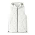 thumbnail image 1 of Rutainlusire Womens Hooded Sleeveless Puffer Vest Ladies' Casual Color Sleeveless Hooded Jacket, 1 of 5