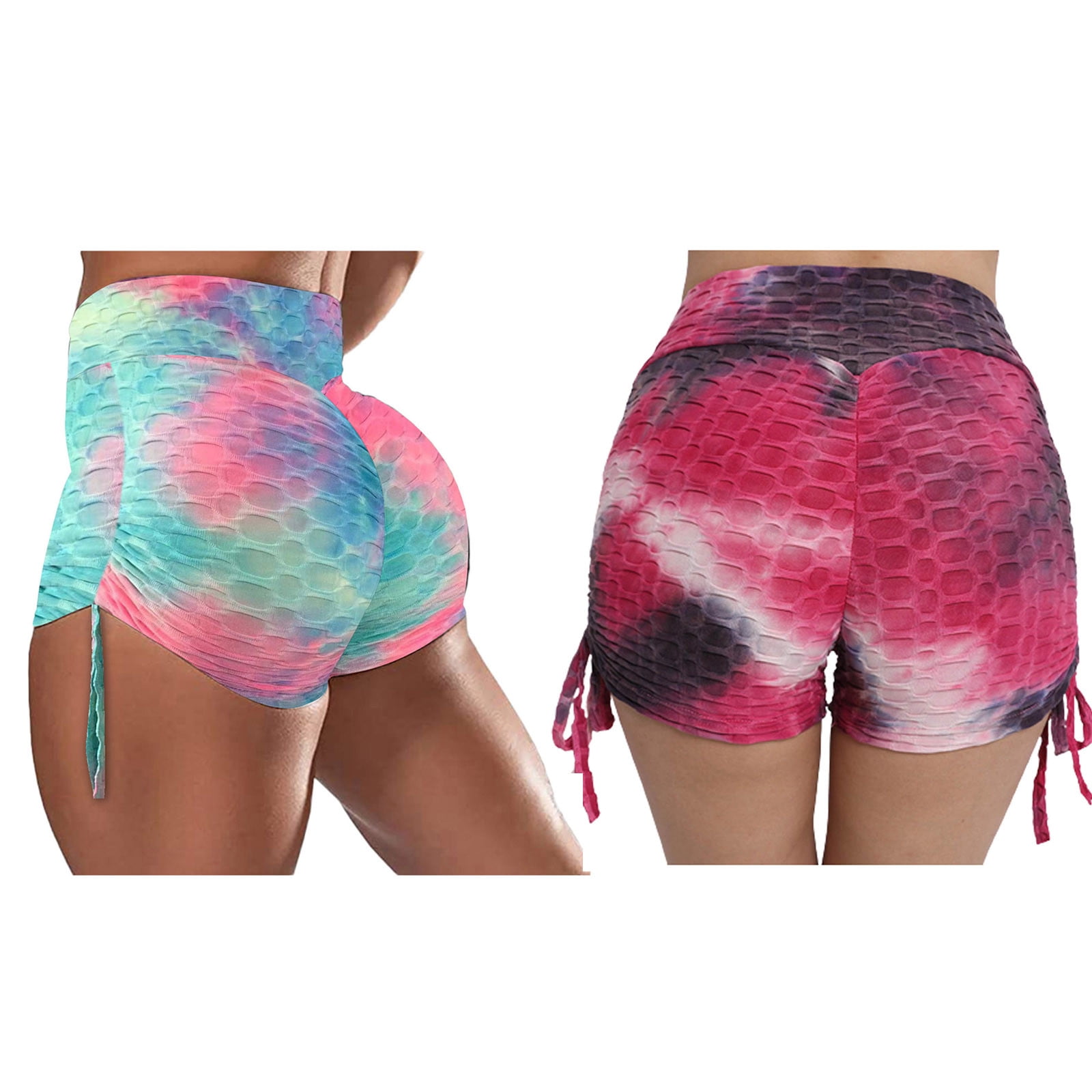 BUBBLELIME Yoga Shorts For Women – High Waisted With Hidden Pocket, Running & Workout Shorts, Moisture Wicking & UPF 30