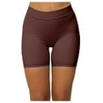 thumbnail image 1 of Rutainlusire Womens Shorts Women's Solid Back Waist Deep V-shaped Sports Fitness Running Yoga Shorts, 1 of 5