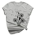 thumbnail image 1 of Rutainlusire Womens Tops New Women's T-Shirt Short Sleeves Big Floral Flower Lady T-Shirts Top, 1 of 5