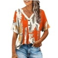 thumbnail image 1 of Rutainlusire Womens Tops Trendy Comfy Long Sleeve Shirts for Women Women Fashion Casual Button V-Neck T-shirt Loose And Elastic Non Positioning Printing, 1 of 6