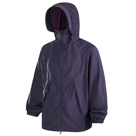 Rutainlusire Womens UV Sun Protection Hoodies Jacket Women's Solid Color With Pocket Zipper Sunscreen Suit Shoulder To Long Sleeved Hooded Casual Fashion Outwear