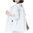 thumbnail image 1 of Rutainlusire Womens UV Sun Protection Hoodies Jacket Women's Solid Color Sunscreen Suit With Pocket Zipper Long Sleeved Hooded Casual Fashion Outwear, 1 of 5