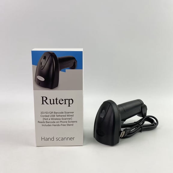 Ruterp Hand scanner,Barcode Scanner, USB Handheld Barcode Reader, Screen Scanning