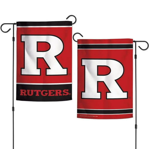 Rutgers Scarlet Knights 12.5” x 18" Double Sided Yard and Garden College Banner Flag Is Printed in the USA