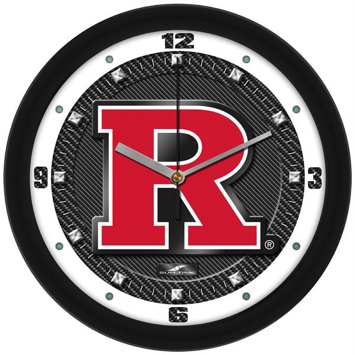 Rutgers Scarlet Knights Carbon Fiber Wall Clock