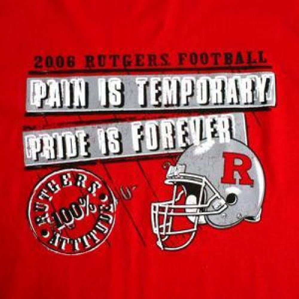 Rutgers Scarlet Knights Football T-shirt pain Is Temporary Pride Is  Forever - Red - Walmart.com
