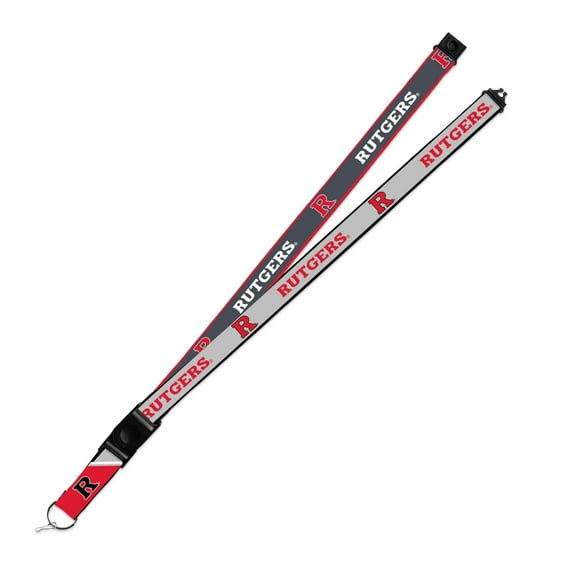 Rutgers Scarlet Knights Lanyard Keychain 2-sided Breakaway Clip GRAY University of