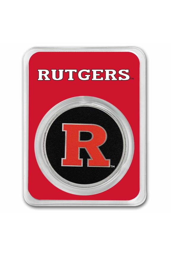 Rutgers University 1 oz Silver Colorized Round (in TEP)