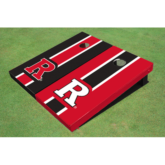 Rutgers University Alternating Long Stripe Cornhole Boards