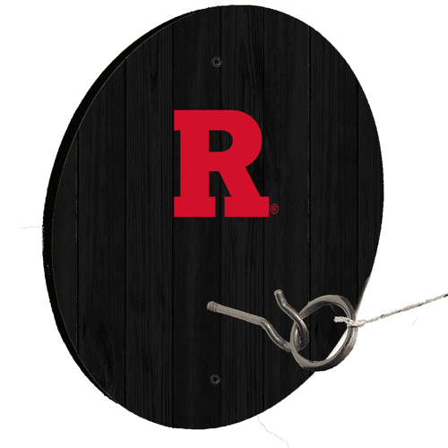 Rutgers University Black Ring Toss Lawn Game