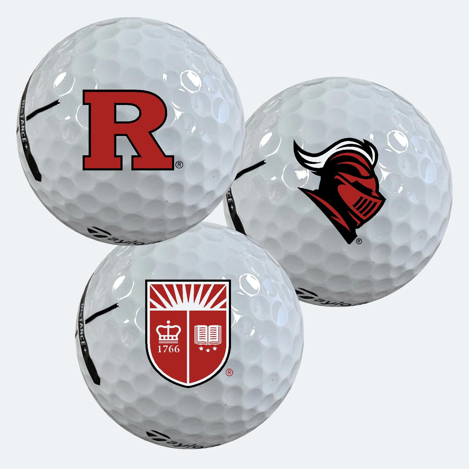 Rutgers University Scarlet Knights Logo Edition Taylormade Distance+ Golf Balls 12-Pack (Dozen)