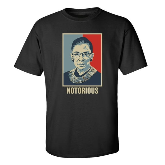 Ruth Bader Ginsburg Notorious Unisex Short Sleeve T-shirt-Black-4XL