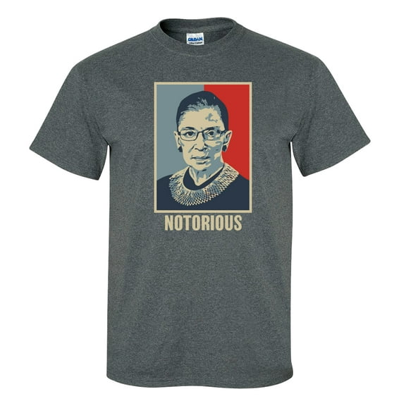 Ruth Bader Ginsburg Notorious Unisex Short Sleeve T-shirt-Dark Heather Grey-Large