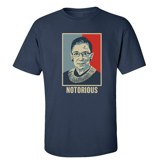 Ruth Bader Ginsburg Notorious Unisex Short Sleeve T-shirt-Navy-3XL