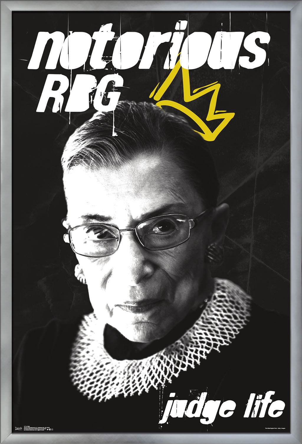 Ruth Bader Ginsburg (RBG) Wall Poster, 22.375" x 34", Framed
