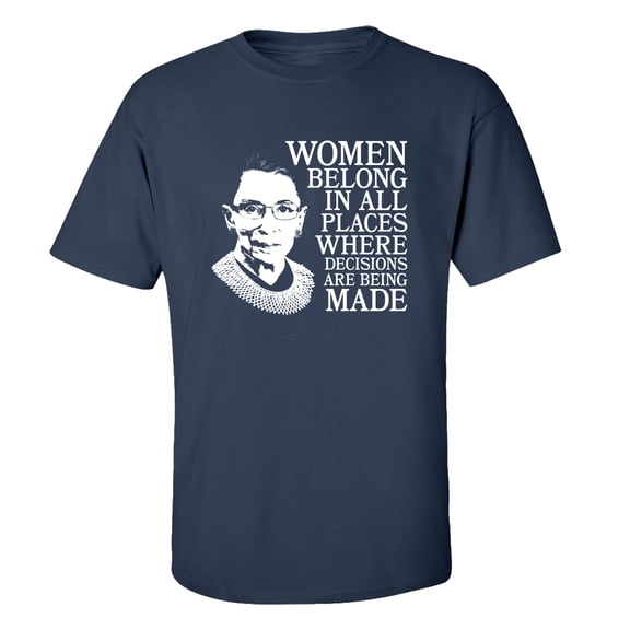 Ruth Bader Ginsburg Women Belong Unisex Short Sleeve T-shirt-Navy-Small