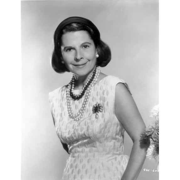 Ruth Gordon on a Sleeveless Dress with Pearl Necklace Photo Print (8 x 10)