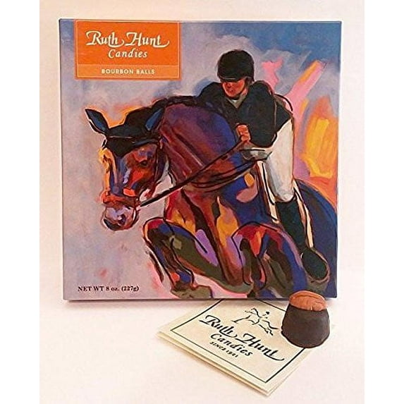 Ruth Hunt Candies Equine Collection Bourbon Balls Gift Box 8 Ounce